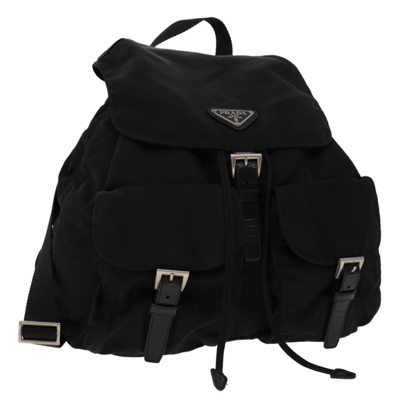 PRADA Backpack Nylon Leather Black Auth ep921 - Picture 1 of 16